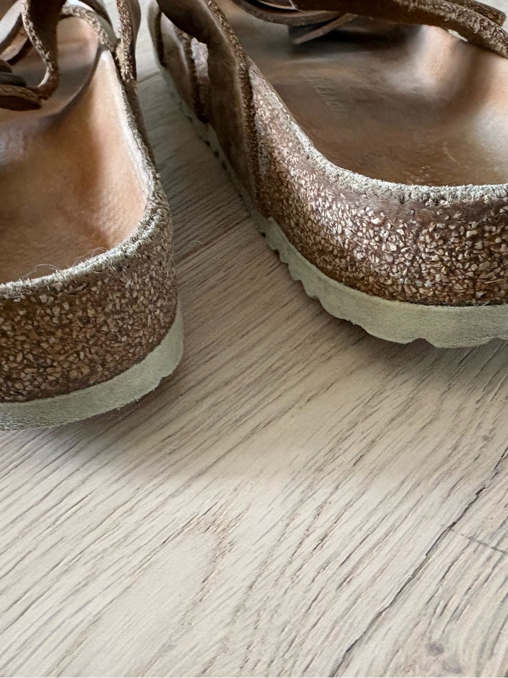 Birkenstock Womens Franca Buckle Brown Oiled Leather Sandals Sz 38 US 7-7.5 Read - Picture 3 of 8